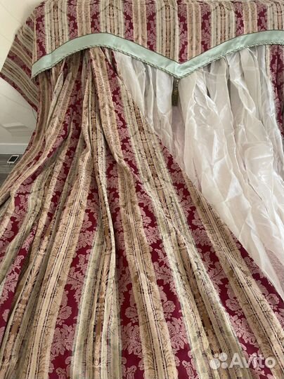 Новый комплект штор с тюлем и ламбрекеном