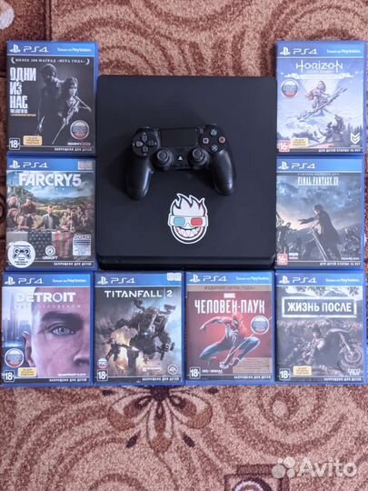 Sony playstation 4 slim 1tb, куча игр