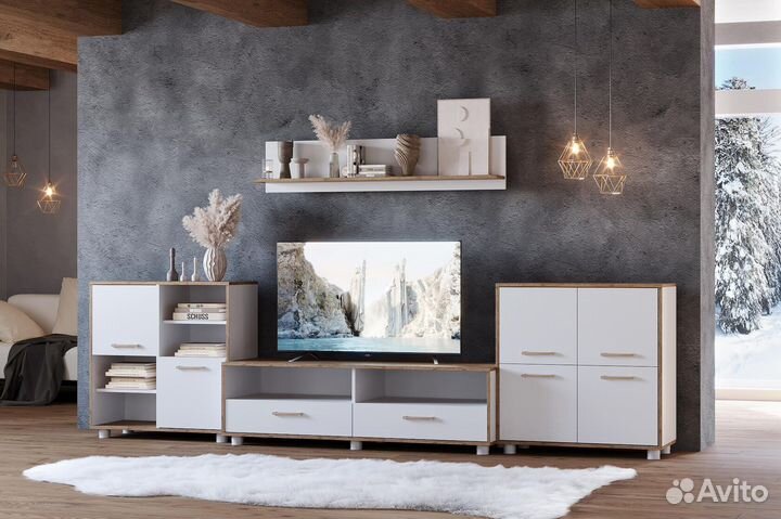 Тумба тв белая Свен тб-203 1,4 м