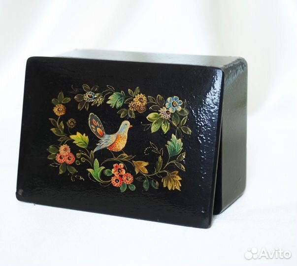 Шкатулка СССР Райская Птица Лаковая миниатюра