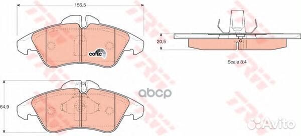 Колодки тормозные MB/VW sprinter/LT -06 перед