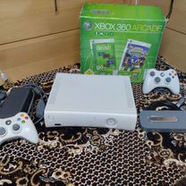 Xbox 360 Fat Jasper 250Gb+65 Игр + Два джойстика