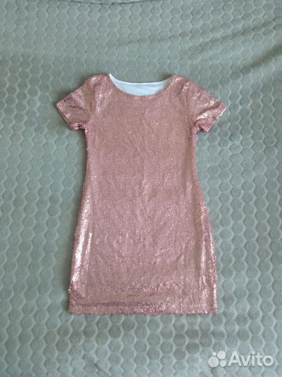 Блестящее платье с пайетками XS