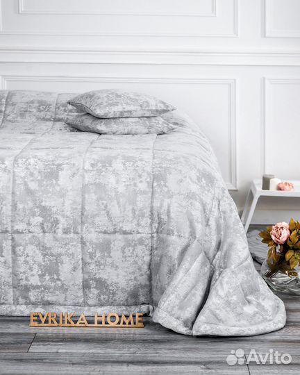 Покрывало зарина стальной новое плед на кровать