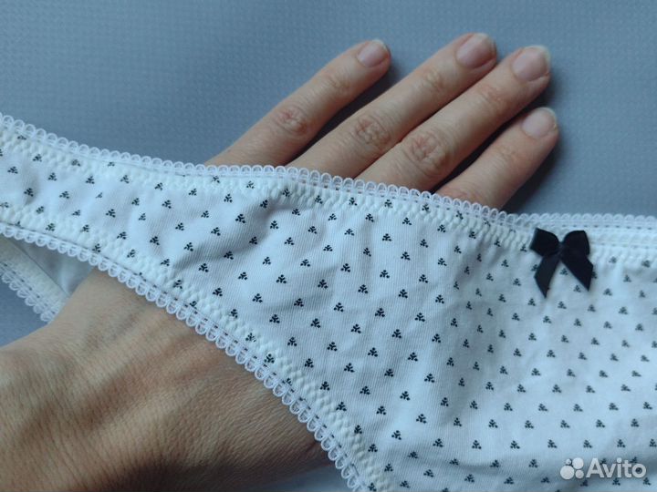 Новые женские трусы Oysho L/46 белые хлопковые