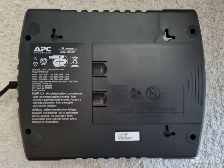 Источник бесперебойного питания APC Back-UPS 400