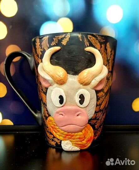 Кружки с декором из полимерной глины