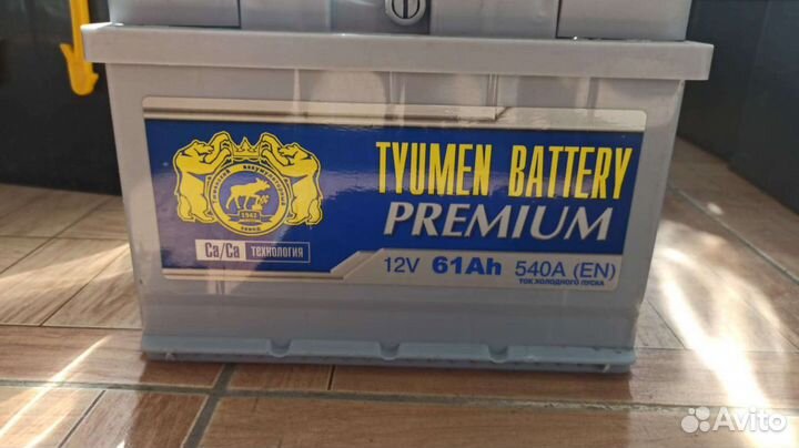 Аккумулятор Премиум 61 Ач низкий