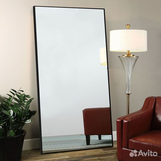 Зеркало прямоугольное в черной раме 80*175см