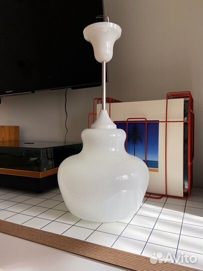 Подвесной светильник винтаж СССР люстра белая