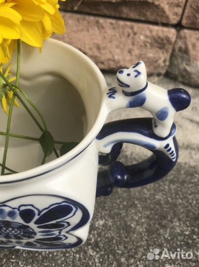 Гжель Авторская кружка