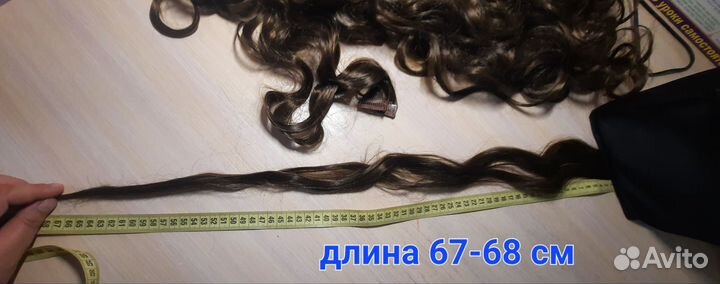 Волосы на заколках русые