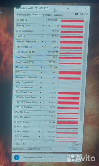 Видеокарта RTX 3070ti msi