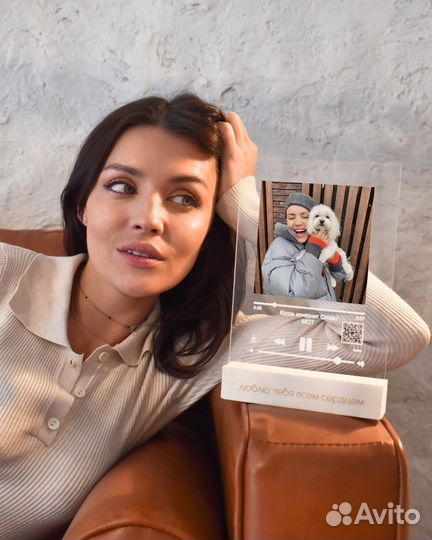 Фоторамка с музыкой на стекле