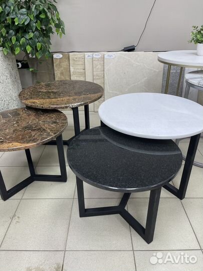 Столики из натурального камня. Мрамор. Гранит