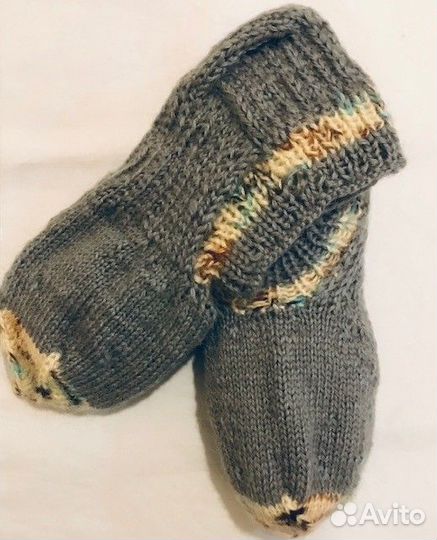 Домашние тапочки вязаные