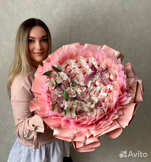 Съедобные букеты/букеты из конфет/подарок девушке