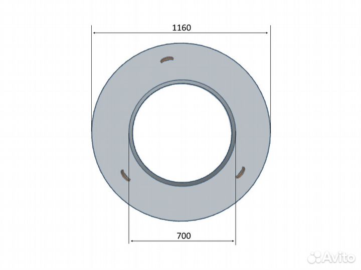 Жб плита перекрытия 3пп10-2 с центр. Отверстием