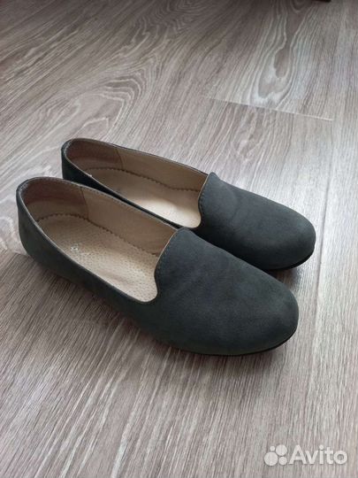 Лоферы натуральная замша 37