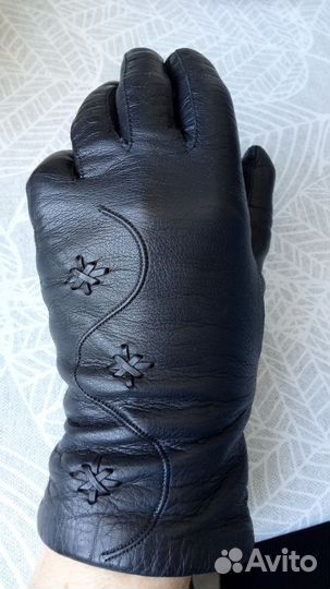 Перчатки женские кожаные 7