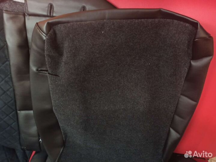 Чехлы на Kia Ceed II 2012-2018 из экокожи ромб