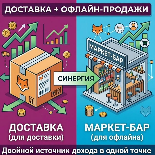 Доставка раменов, роллов и пиццы. Франшиза