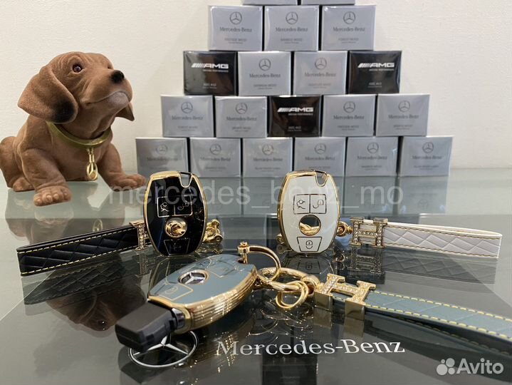 Чехол для ключа Мерседес Бенц с ремешком