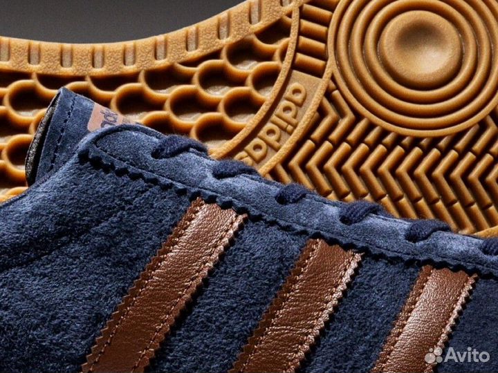 Кроссовки синие adidas bermuda dark blue brown