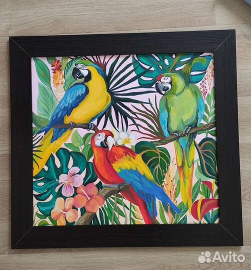 Картина попугай
