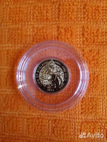 Звери Тюдоров 2022г Лев Англии золотая монета