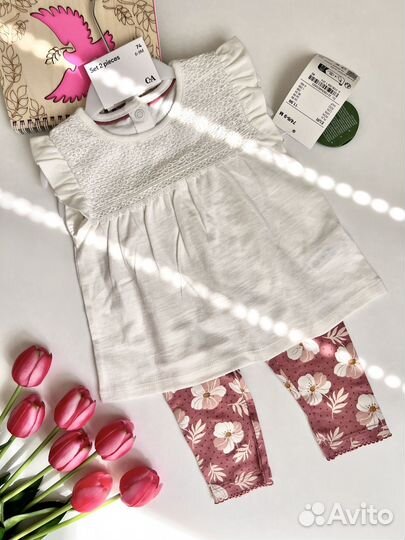 Летний костюм C&A 62 футболка леггинсы