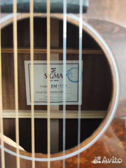 Акустическая гитара Sigma DM-15+