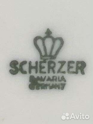 Винтаж кофейное трио Фиалки Scherzer Bavaria