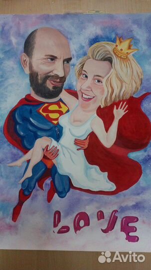 Портрет шарж подарок картина