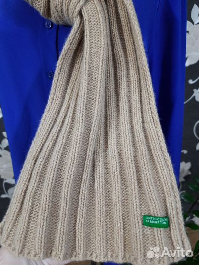 Шарф benetton мягкая шерсть