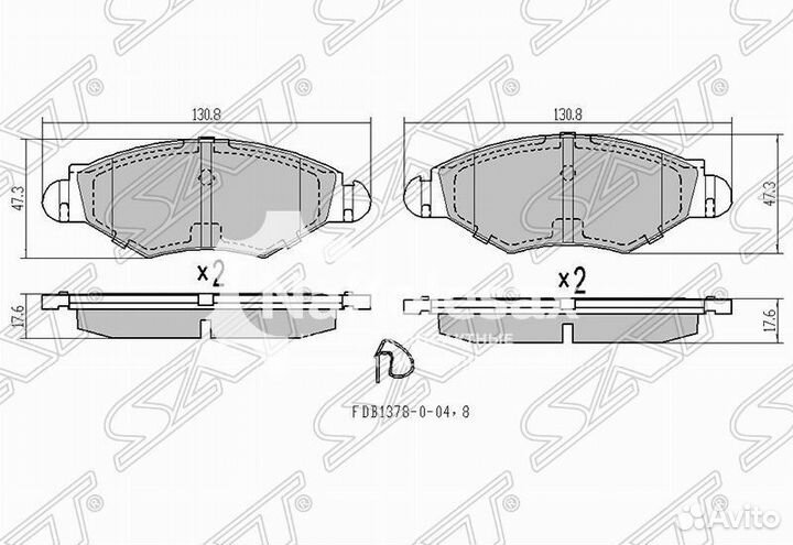 Колодки тормозные перед peugeot 206 06