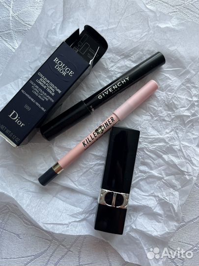 Помада dior 999 Too faced карандаш killer liner