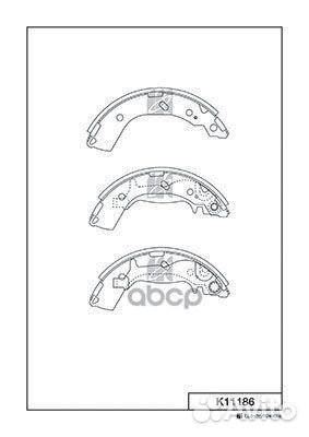 Колодки барабанные getz '02- BS11610 K11186 Kas