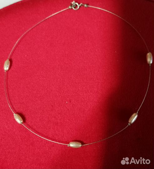 Колье речной жемчуг новое