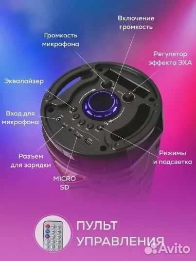 Портативная колонка BT speaker ZQS-6203 (Новая)