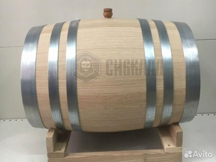 Бочка дубовая заливная, 50л (Сильный обжиг) Ставб