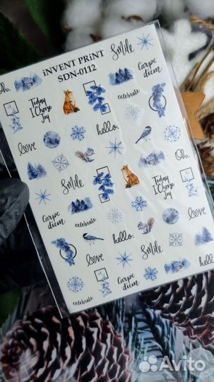 Слайдеры для ногтей (зима 7)