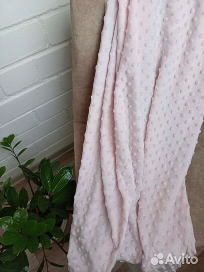 Ткань плюш минки светло розовый