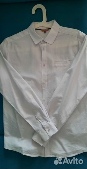 Рубашка белая на мальчика, р.164