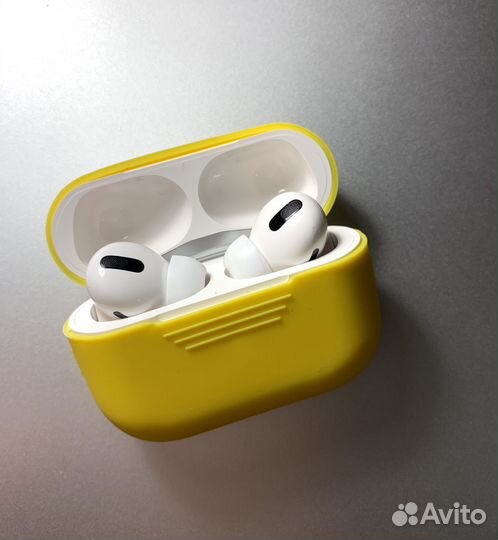 Чехол новый желтый эирподс про air pods pro