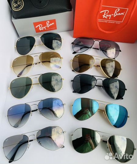 Очки ray ban aviator 3026 зеркальные