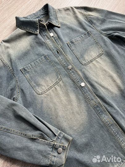 Рубашка экокожа с бахромой Zara