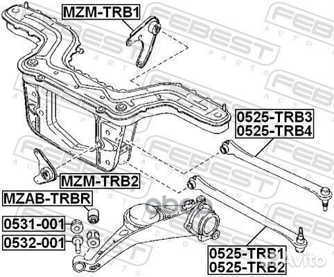 Подушка дифференциала (mazda tribute EP 2000-20