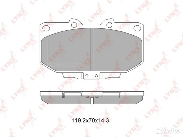 Lynxauto BD-5720 Колодки тормозные дисковые перед