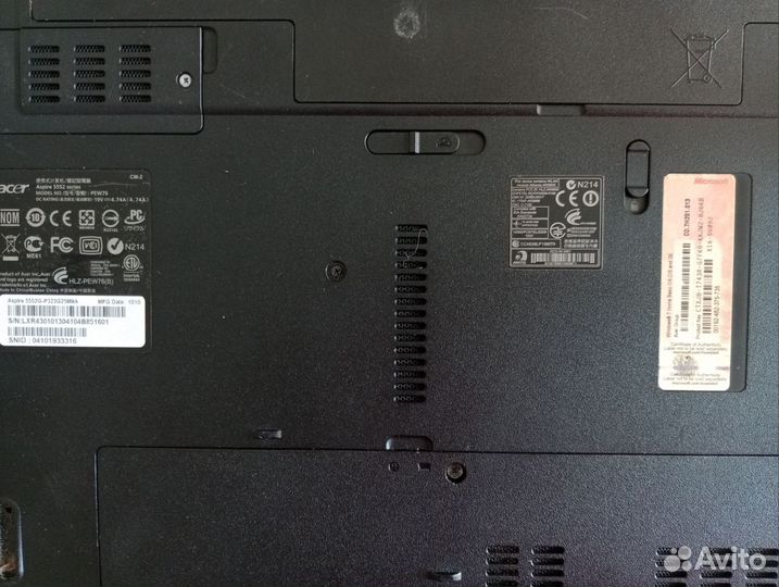 Ноутбук acer aspire 5552